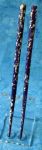 Blue & White Wood Hair Sticks (9")